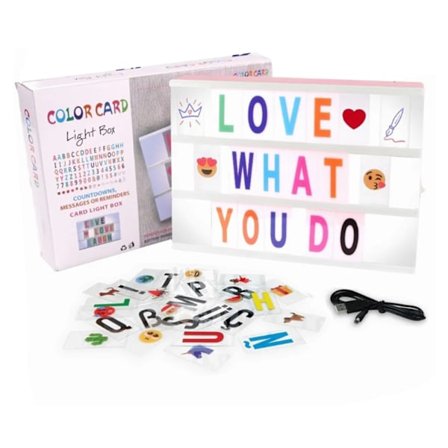 Ljuslåda med hög ljusstyrka LED återanvändbar DIY ljuslåda skyltar med 85 bokstäver för semesterbröllopsarrangemang