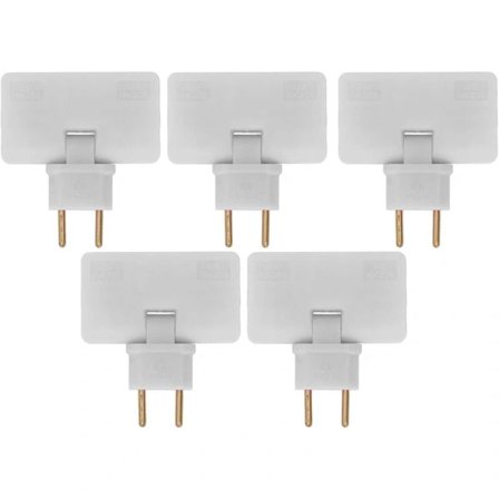 【PP】St flad stik trådløs stikkontakt 180 graders rotation 1 til 3 EU-stikadapter 110-250V til placering bag møbler.