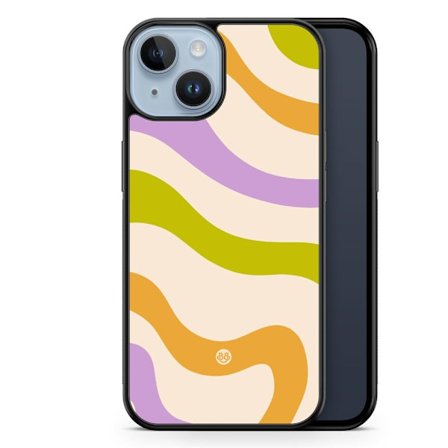 Bjornberry Skal iPhone 14 Plus - Grön/orange 70-tal