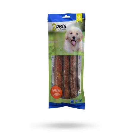 2pets Tuggrulle 28 cm 3-pack - Kycklingfilé - Matskål, hundgodis & tuggisar