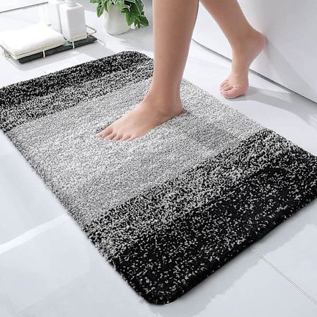 Lyxig badrumsmatta, extra mjuk och absorberande badrumsmatta i mikrofiber, halkfri [HK]