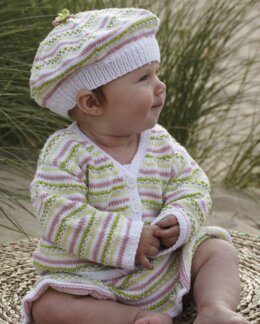 Strikkeoppskrift Kofte, kjole og basker - Svarta Fåret