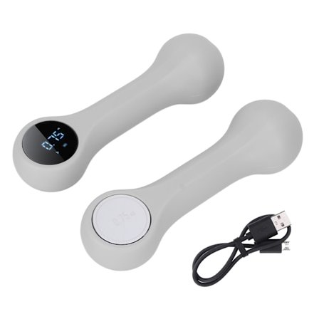 Genopladelig Smart Håndvægt Vægttab Fitness Håndvægt Kvinder Håndvægt med Telefon App Kurser 0,75 kg Grå