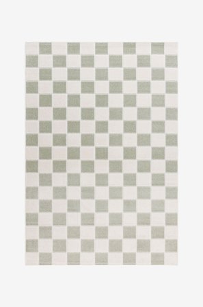 KM Home - Fladvævet tæppe Hawaii - Grøn - Fladvævede tæpper - 200X290 - Fra Homeroom