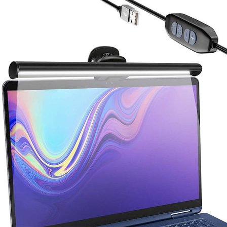 Bærbar computer skærmlampe, skærmlysbar, e-læsning LED arbejdslampe uden KLB