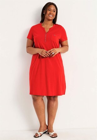 Cellbes of Sweden - Vidunderlig myk Jersey-kjole i rød for damer i størrelse 62/64