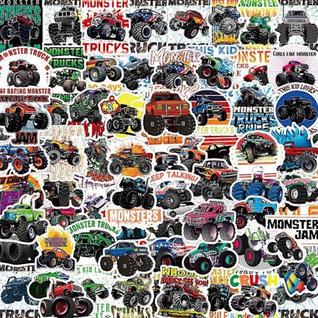100 stk. Monster Truck-klistermærker, Truck-klistermærker kompatible med børn, Monster-klistermærker kompatible med Wat