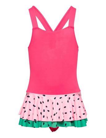 Swimsuit Sg Melon With Flounce Patterned Lindex