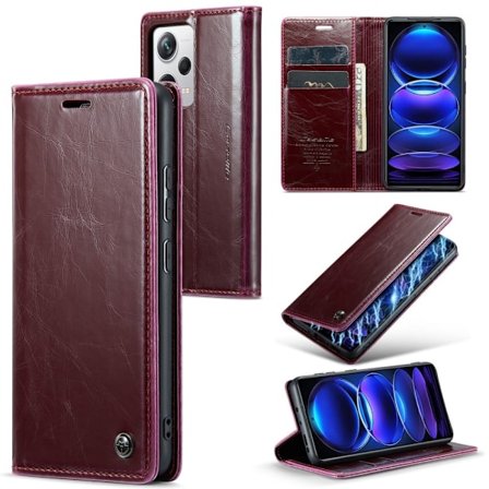 CaseMe Xiaomi Redmi Note 12 Pro Smooth Suojakotelo - Viininpunainen