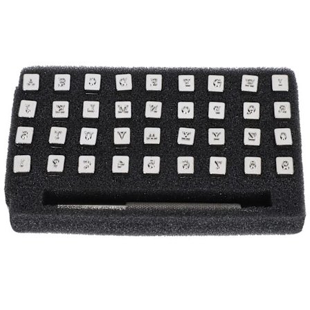 36 kpl nahkaleimasin kuvio numeroa aakkoset lävistys kaiverrus 1 kpl kahva käsityö DIY työkalu 3,5 mm