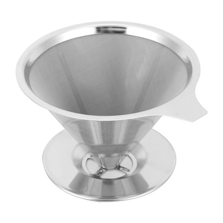 Kaffefilter i rustfritt stål for husholdningsbruk Gjenbrukbar traktfilter Dryppkaffe-filterkopp