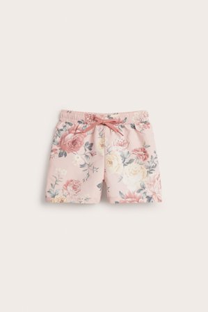 Newbie | Blomstrete badeshorts Rosa 86/92 | Rosa