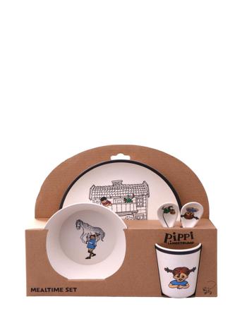 Pippi Tabelware 5 Pcs Set Home Meal Time Dinner Sets Multi/mönstrad Pippi Langstrømpe