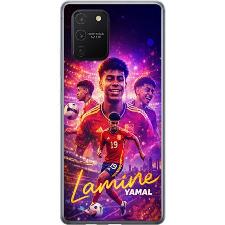 Yhteensopiva Puhelinkuori Samsung Samsung Galaxy S10 Lite Lamine Yamal jalkapallo juliste Espanjan maajoukkueen pelipaidassa dynaamisella liikkeellä,