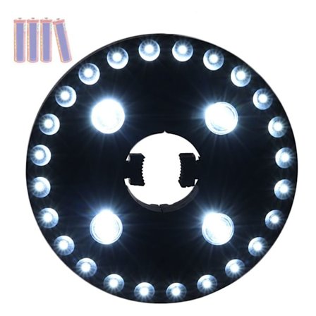 24+4 Led paraplylys campinglys
