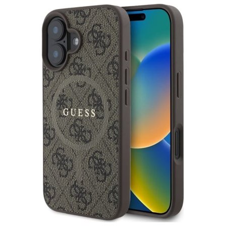 Guess 4G-ring Classic Logo MagSafe iPhone 16 veske - brun