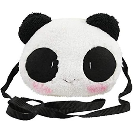Sød Panda Skuldertaske til Piger - Pengeskift Taske - Pludselig Tegneserie Lynlås Crossbody Taske