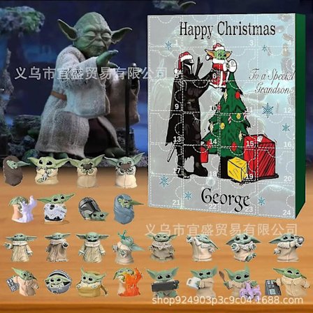 Julekalender 2024 Navidad Legetøj Mickey Minnie Stitch Baby Yoda Juguetes Overraskelse Blind Box Dukke Gave Til Børn {db}