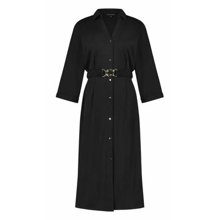 Tramontana, Dress Pleats Zwart, Dames, Maat:S,Modal