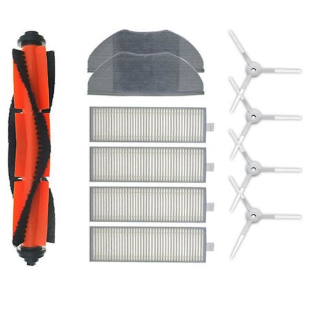 Ersättningsfilter, Sidoborste, Huvudborste och Moppduk för G1 MJSTG1 Robotdammsugare och Mopp