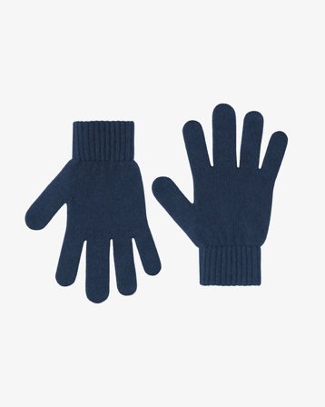 Merino Wool Gloves - Royal Blue - Female - XS-S