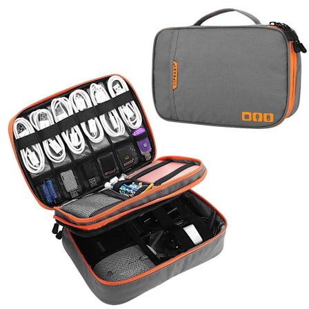 Elektronikk Organizer Kabel Organizer Bag Polyester Reisekabel Oppbevaringsveske for USB Wire Laptop Lader