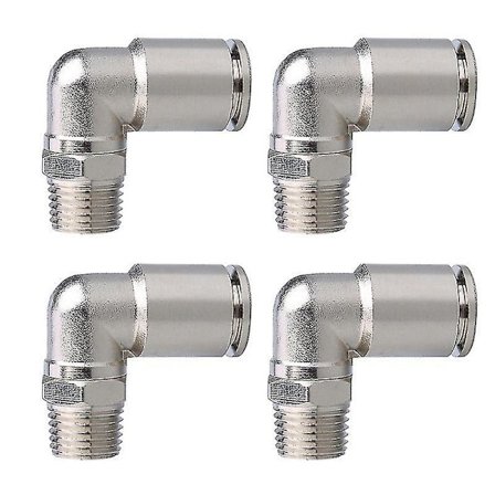 10pcs Push To Connect Tube Fitting 1/8 Pneumatic Male Elbow 90 Degree Pneumatic Tube Fittings 6*4mm