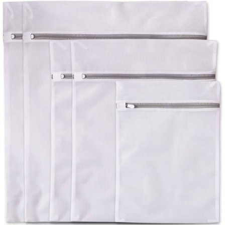 5-pakkipesuverkkoja, premium-vetoketjullinen, matkakäyttöön sopiva, vaatteiden pesupussit (2 suurta + 2 keskikokoista + 1 pieni)