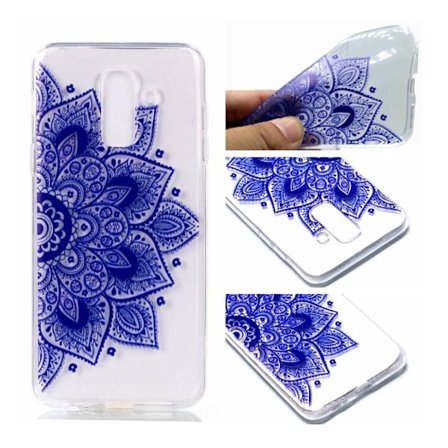 Samsung Galaxy A6 Kuviollinen Pehmeä TPU Muovi Takaosan Suojakuori - Puolikas Mandala Kukka