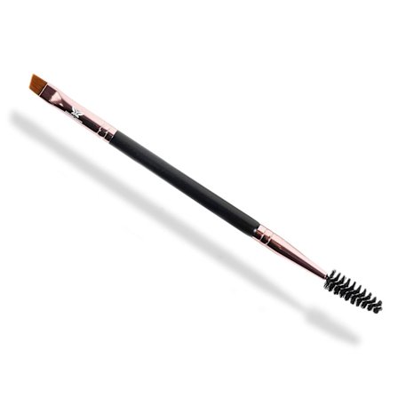 Dubbelsidig ögonbryns- och fransfärgningsborste – Vinklad spets med spoolie-kam för henna av 1 styck (1-pack)
