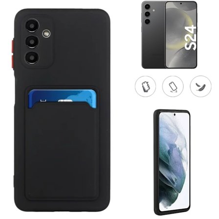 Samsung Galaxy S24 skal mobilcover kortlomme sort