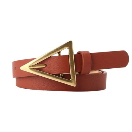 Kvinder Kvinder Dame Bælter Trekant Spænde Bælte BRUN