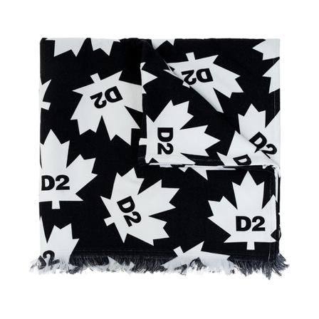 Dsquared2, Beach towel Zwart, Dames, Maat:ONE Size,Katoen