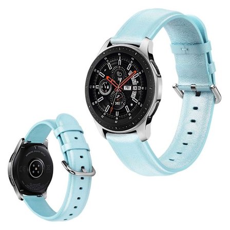 Samsung Galaxy Watch (46mm) äkta läder klockarmband - baby blå