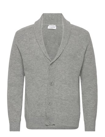 Lambswool Shawlcollar Cardigan Grey Lindbergh