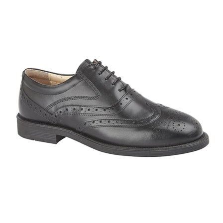 Grafters Herr Art Läder Brogues 10 UK Svart
