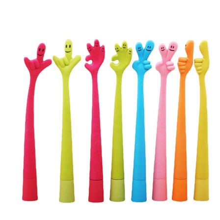 Morsom kulepenn formet som 8 fingre, en barnegave (tilfeldig).