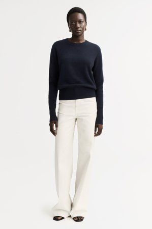 Soft Goat - Classic Crewneck - Women cashmere sweater - S - Navy