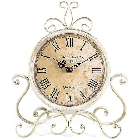 Vintage Bordur For Stue Soveværelse Kontor Dekoration, Lydløs Ikke-tikkende Bordur Med Romerske Tal