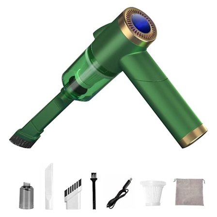 Handhållen dammsugare Bil dammsugare 9000pa Stark sugkraft Bärbar Mini Bil dammsugare Sladdlös Uppladdningsbar dammsugare Med LED-ljus 90 Vik 