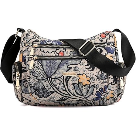 Dam axelväska med flera fickor, casual crossbody väska, lätt cross-body handväskor, sidväska
