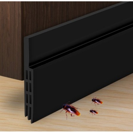 Svart dør vindtetning for utvendige/innvendige dører, dørværlist værlist under dør, trekktetning,