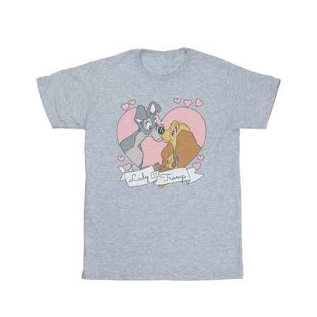 Disney Dam/Kvinnor Lady Och Lufsen Kärlek Bomull Boyfriend T-shirt