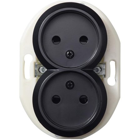 Schneider Electric Renova WDE011321 Vägguttag utan ram, ojordat, 2-vägs, Strömbrytare & vägguttag