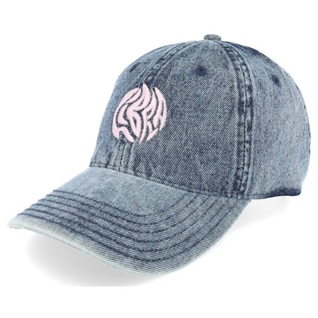 Delulu - Blå unconstructed Keps - Libra Snow Washed Blue Denim Dad Cap @ Hatstore