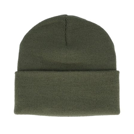 Beechfield - Vert cuff Bonnet - Moss Green Cuff Blank Beanie @ Hatstore