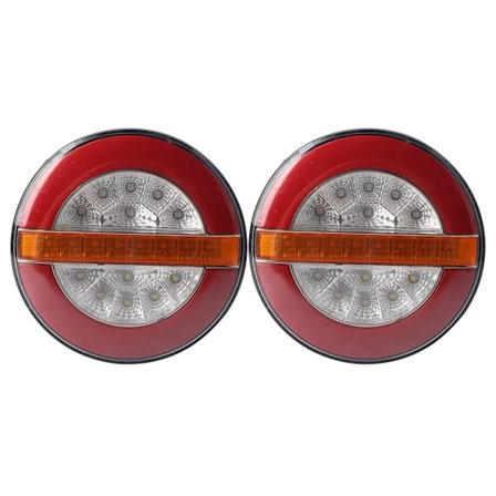 2 stk LED Baglygter 24V Blinklys Bremslys Stoplys IPX6 Vandafvisende til Lastbil Trailer Campingvogn