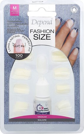 Depend Fashion Size Kunstige Negle Medium, Makeup, Kunstige Negle Og Tilbehør, Kunstige Negle