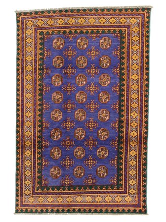 Medalionowy Mały Afgan Fine Dywan 115X177 Wełna