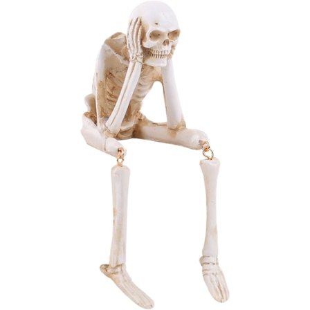 Skjelettfigur | Kreativ skjelettfigur | Unik harpiksskjelettfigur dekorasjon for hjemmet, kreativ skjelett høytidsdekorasjon